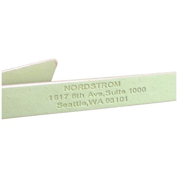 Halogen Patent Faux Leather Pink Dust Skinny Slender Adjustable Bow Belt. Small. - Picture 4 of 6